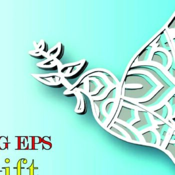 Intra απο ξύλο plywood 3mm-4mm πάχος - Dove, 4 Layers, 3D Mandala Δίασταση 30x30 cm INTRAFABR-21429657 - Image 3