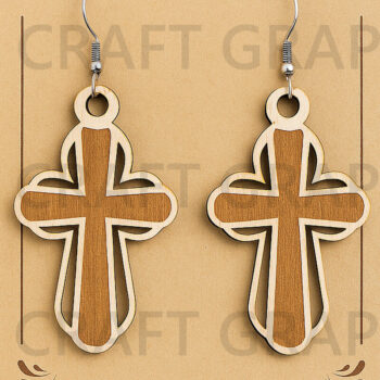 Intra απο ξύλο plywood 3mm-4mm πάχος - Dove Earrings – Holy Spirit  Δίασταση 3x3 cm INTRAFABR-124957714 - Image 1