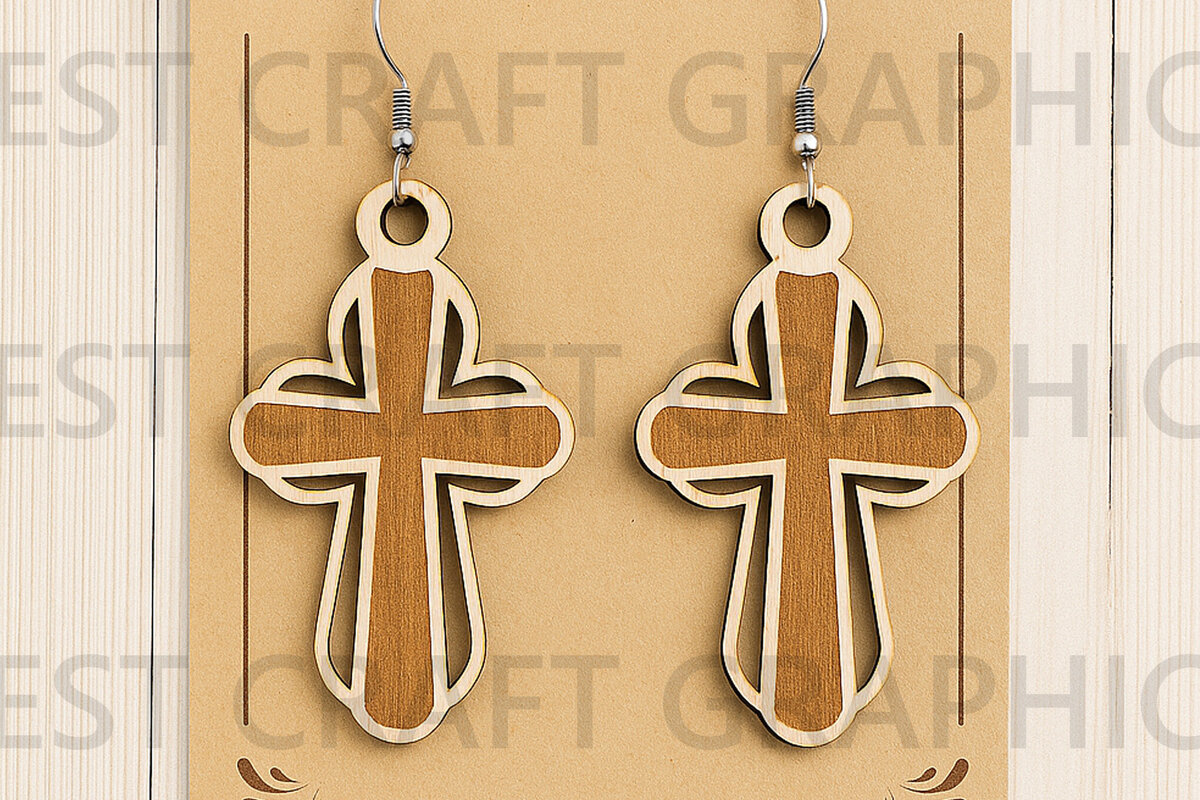 Intra απο ξύλο plywood 3mm-4mm πάχος - Dove Earrings – Holy Spirit  Δίασταση 3x3 cm INTRAFABR-124957714