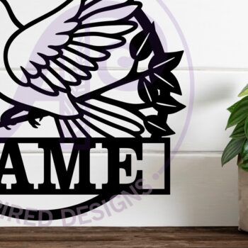 Intra απο ξύλο plywood 3mm-4mm πάχος - Σήμα ονόματος  Laser με θέμα Dove Δίασταση 30x20 cm INTRAFABR-106030039 - Image 2