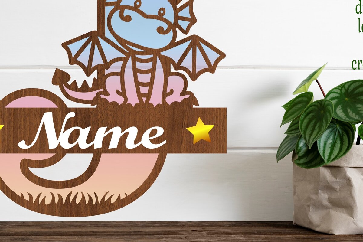 Intra απο ξύλο plywood 3mm-4mm πάχος - Δράκος κεφαλαίο μονόγραμμα Letter J  Cut Δίασταση 30x20 cm INTRAFABR-75363699