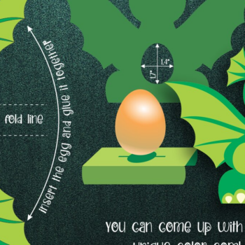 Intra απο ξύλο plywood 3mm-4mm πάχος - Πρότυπο θήκης πασχαλινών αυγών δράκων Δίασταση 15x15 cm INTRAFABR-25890915 - Image 1