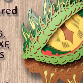 Intra απο ξύλο plywood 3mm-4mm πάχος - Αρχεία λέιζερ πολλαπλών επιπέδων Dragon Eye 3D  Δίασταση 8x10 cm INTRAFABR-109449761 - Image 1