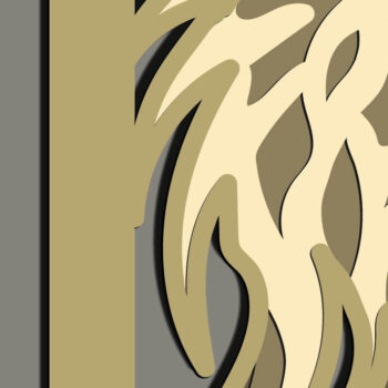 Intra απο ξύλο plywood 3mm-4mm πάχος - Dragon Multilayer /3D Dragon Mandala Δίασταση 30x30 cm INTRAFABR-66501294 - Image 4