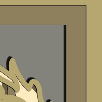 Intra απο ξύλο plywood 3mm-4mm πάχος - Dragon Multilayer /3D Dragon Mandala Δίασταση 30x30 cm INTRAFABR-66501294 - Image 8