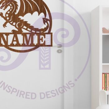 Intra απο ξύλο plywood 3mm-4mm πάχος - Dragon Name Sign Design Laser Cut Te Δίασταση 30x20 cm INTRAFABR-96847481 - Image 4