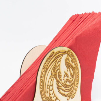 Intra απο ξύλο plywood 3mm-4mm πάχος - Θήκη για χαρτοπετσέτα Dragon Δίασταση 6x6 cm INTRAFABR-69142969 - Image 1