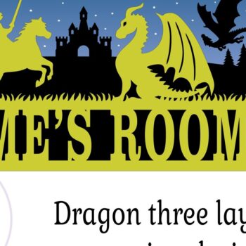 Intra απο ξύλο plywood 3mm-4mm πάχος - Σημάδι ονόματος σκηνής δράκου  λέιζερ 3 επιπέδων Δίασταση 30x20 cm INTRAFABR-75435954 - Image 2