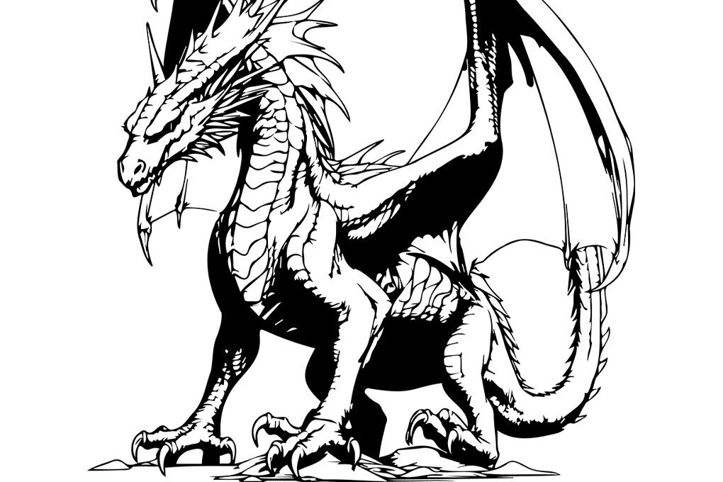 Intra απο ξύλο plywood 3mm-4mm πάχος - Διανυσματικό  Dragon | Dragon  Lasercut Δίασταση 30x20 cm INTRAFABR-79760399