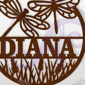 Intra απο ξύλο plywood 3mm-4mm πάχος - Dragonflies and Flowers Όνομα Τέχνης τοίχου Δίασταση 40x50 cm INTRAFABR-121690790