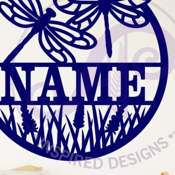 Intra απο ξύλο plywood 3mm-4mm πάχος - Dragonflies and Flowers Όνομα Τέχνης τοίχου Δίασταση 40x50 cm INTRAFABR-121690790 - Image 2