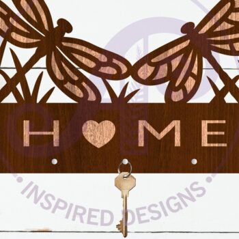 Intra απο ξύλο plywood 3mm-4mm πάχος - Dragonflies Μπρελόκ Σχέδιο Ξύλο Μέταλλο Δίασταση 4x4 cm INTRAFABR-121560691 - Image 2