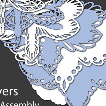 Intra απο ξύλο plywood 3mm-4mm πάχος - Dragonfly 3D στολίδι με στρώματα χαρτιού Δίασταση 6x6 cm INTRAFABR-16937899 - Image 4