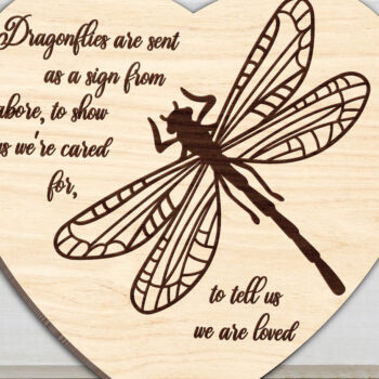 Intra απο ξύλο plywood 3mm-4mm πάχος - Το Dragonfly αποστέλλεται ως επιγραφική διακόσμηση Δίασταση 20x20 cm INTRAFABR-101883215 - Image 2