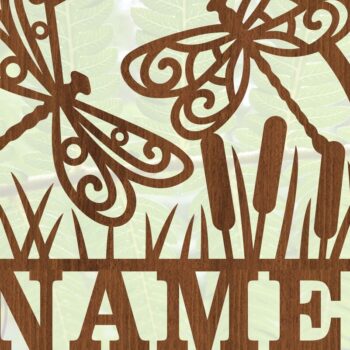 Intra απο ξύλο plywood 3mm-4mm πάχος - Σημάδι ονόματος Dragonfly  Templa κοπής με λέιζερ Δίασταση 30x20 cm INTRAFABR-71410145 - Image 4