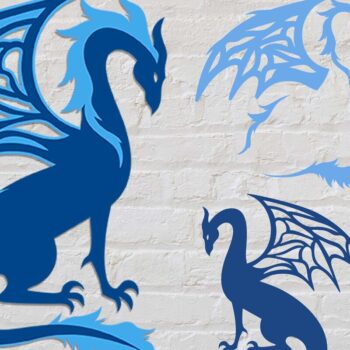 Intra απο ξύλο plywood 3mm-4mm πάχος - Dragons Bundle  Δίασταση 30x20 cm INTRAFABR-76985817 - Image 3