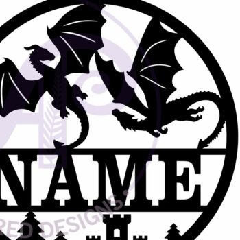 Intra απο ξύλο plywood 3mm-4mm πάχος - Dragons Name Wall Art Sign,   Δίασταση 40x50 cm INTRAFABR-114029594 - Image 4