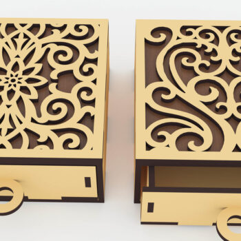 Intra απο ξύλο plywood 3mm-4mm πάχος - Αρχεία  Cut Laser Box Drawer Box Δίασταση 100x100 cm INTRAFABR-72392558 - Image 2