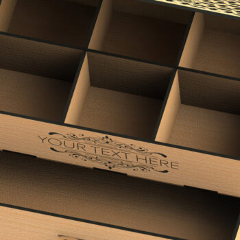 Intra απο ξύλο plywood 3mm-4mm πάχος - Αρχεία  συρταριέρα για κόφτες λέιζερ Δίασταση 20x20 cm INTRAFABR-79576957 - Image 2