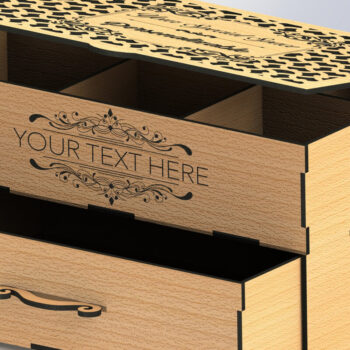 Intra απο ξύλο plywood 3mm-4mm πάχος - Αρχεία  συρταριέρα για κόφτες λέιζερ Δίασταση 20x20 cm INTRAFABR-79576957 - Image 6