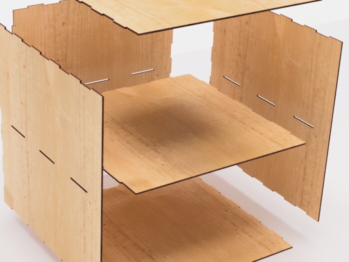 Intra απο ξύλο plywood 3mm-4mm πάχος -  με λέιζερ Organizer Drawer Δίασταση 30x20 cm INTRAFABR-102183966