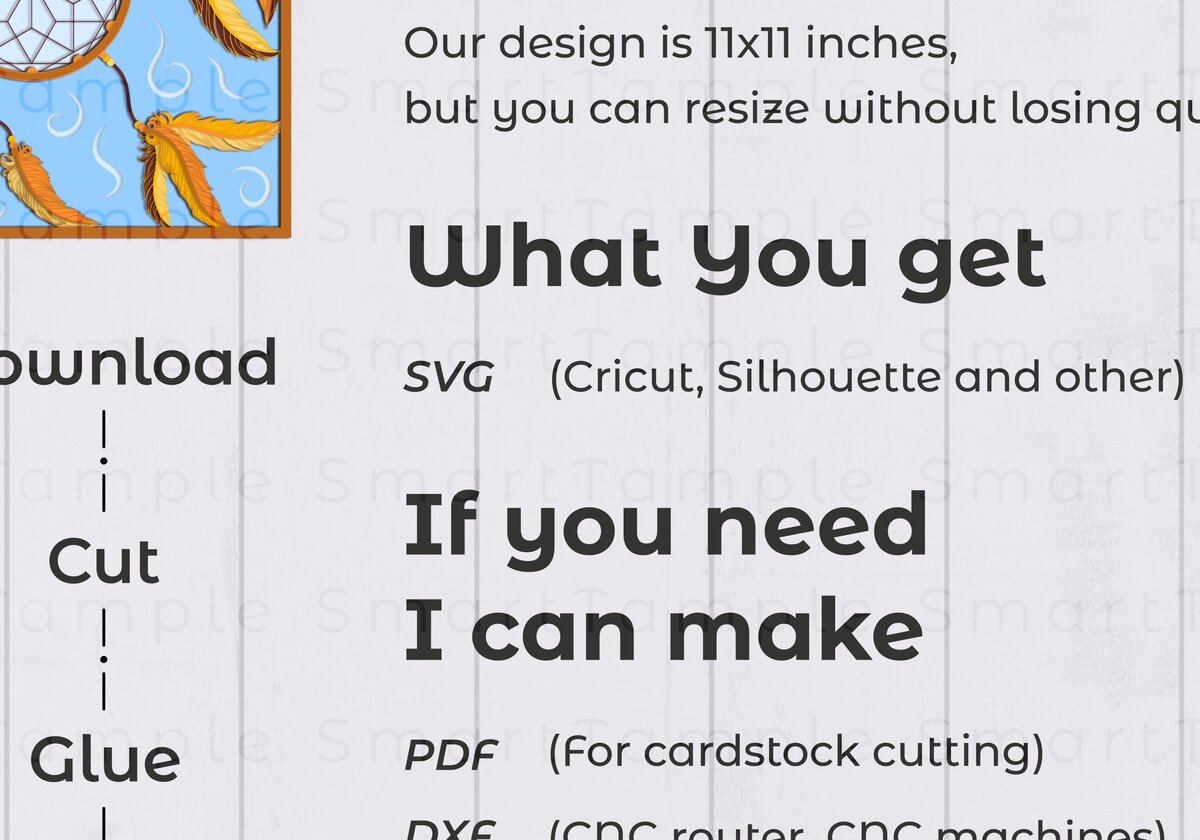 Intra απο ξύλο plywood 3mm-4mm πάχος - Dream Catcher Shadow Box  Cut Files Δίασταση 25x25 cm INTRAFABR-74518310