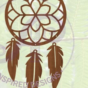 Intra απο ξύλο plywood 3mm-4mm πάχος - Dreamcatcher Laser Cut Design 1  Δίασταση 30x20 cm INTRAFABR-68419572