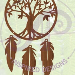 Intra απο ξύλο plywood 3mm-4mm πάχος - Dreamcatcher Laser Cut Design 10  Δίασταση 30x20 cm INTRAFABR-68422266