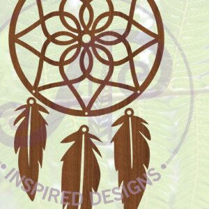 Intra απο ξύλο plywood 3mm-4mm πάχος - Dreamcatcher Laser Cut Design 11  Δίασταση 30x20 cm INTRAFABR-68422504
