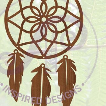 Intra απο ξύλο plywood 3mm-4mm πάχος - Dreamcatcher Laser Cut Design 11 Δίασταση 30x20 cm INTRAFABR-68422504 - Image 1