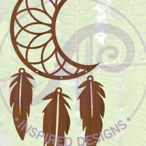 Intra απο ξύλο plywood 3mm-4mm πάχος - Dreamcatcher Laser Cut Design 12  Δίασταση 30x20 cm INTRAFABR-68422701