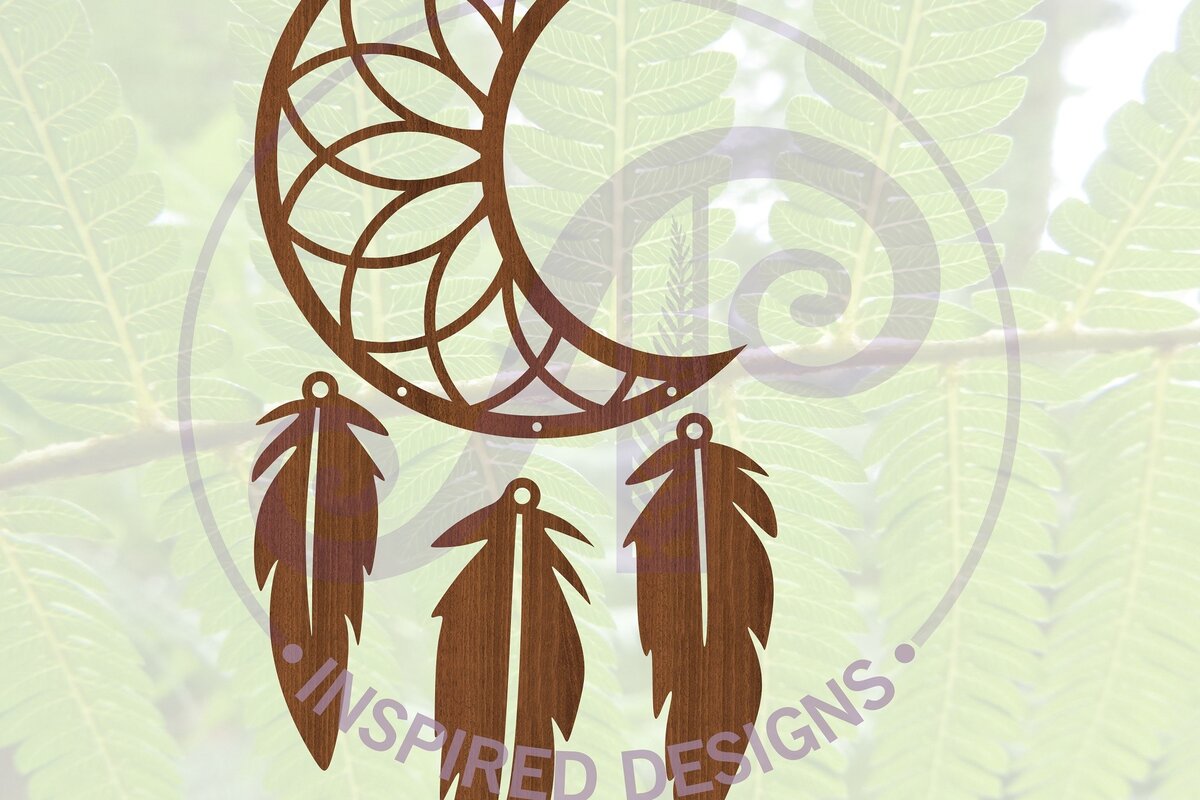 Intra απο ξύλο plywood 3mm-4mm πάχος - Dreamcatcher Laser Cut Design 12  Δίασταση 30x20 cm INTRAFABR-68422701