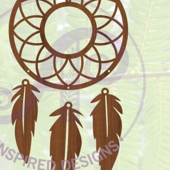 Intra απο ξύλο plywood 3mm-4mm πάχος - Dreamcatcher Laser Cut Design 13 Δίασταση 30x20 cm INTRAFABR-68422934 - Image 1