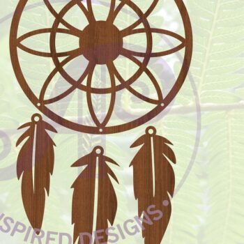 Intra απο ξύλο plywood 3mm-4mm πάχος - Dreamcatcher Laser Cut Design 14 Δίασταση 30x20 cm INTRAFABR-68423156 - Image 1