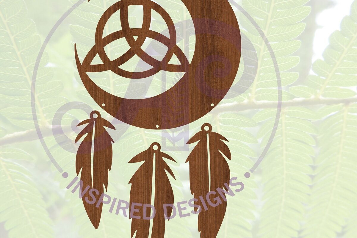 Intra απο ξύλο plywood 3mm-4mm πάχος - Dreamcatcher Laser Cut Design 15  Δίασταση 30x20 cm INTRAFABR-68423333