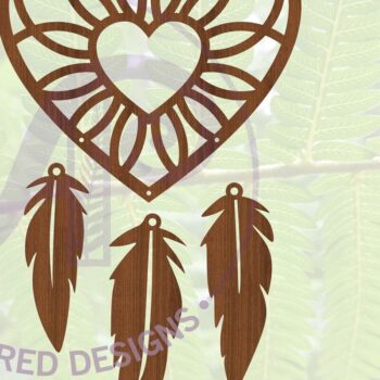 Intra απο ξύλο plywood 3mm-4mm πάχος - Dreamcatcher Laser Cut Design 2 Δίασταση 30x20 cm INTRAFABR-68419784 - Image 1