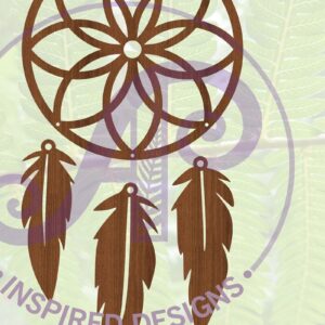 Intra απο ξύλο plywood 3mm-4mm πάχος - Dreamcatcher Laser Cut Design 3  Δίασταση 30x20 cm INTRAFABR-68421083