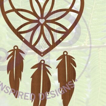Intra απο ξύλο plywood 3mm-4mm πάχος - Dreamcatcher Laser Cut Design 4  Δίασταση 30x20 cm INTRAFABR-68421252 - Image 1