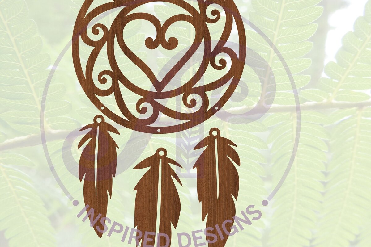 Intra απο ξύλο plywood 3mm-4mm πάχος - Dreamcatcher Laser Cut Design 7  Δίασταση 30x20 cm INTRAFABR-68421746