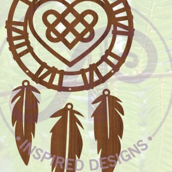 Intra απο ξύλο plywood 3mm-4mm πάχος - Dreamcatcher Laser Cut Design 9 Δίασταση 30x20 cm INTRAFABR-68422112 - Image 1