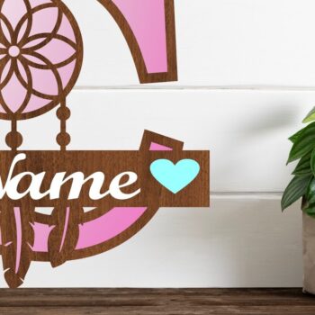 Intra απο ξύλο plywood 3mm-4mm πάχος - Ονειροπαγίδα Monogram Letter C  Cut Δίασταση 20x20 cm INTRAFABR-71527690 - Image 1