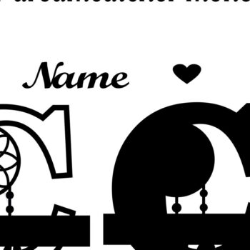 Intra απο ξύλο plywood 3mm-4mm πάχος - Ονειροπαγίδα Monogram Letter C  Cut Δίασταση 20x20 cm INTRAFABR-71527690 - Image 2