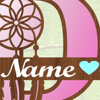 Intra απο ξύλο plywood 3mm-4mm πάχος - Ονειροπαγίδα Μονόγραμμα Letter D  Cut Δίασταση 20x20 cm INTRAFABR-71527707 - Image 3