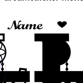 Intra απο ξύλο plywood 3mm-4mm πάχος - Ονειροπαγίδα Monogram Letter L  Cut Δίασταση 20x20 cm INTRAFABR-71527859 - Image 2