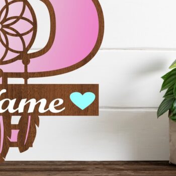 Intra απο ξύλο plywood 3mm-4mm πάχος - Ονειροπαγίδα Monogram Letter P  Cut Δίασταση 20x20 cm INTRAFABR-71528063 - Image 1