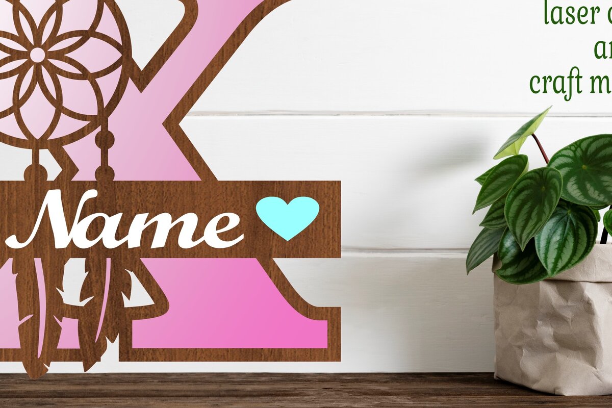 Intra απο ξύλο plywood 3mm-4mm πάχος - Ονειροπαγίδα Monogram Letter X  Cut Δίασταση 20x20 cm INTRAFABR-71528234