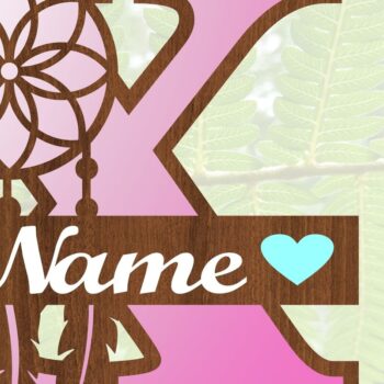 Intra απο ξύλο plywood 3mm-4mm πάχος - Ονειροπαγίδα Monogram Letter X  Cut Δίασταση 20x20 cm INTRAFABR-71528234 - Image 3