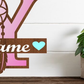 Intra απο ξύλο plywood 3mm-4mm πάχος - Ονειροπαγίδα Monogram Letter Y  Cut Δίασταση 20x20 cm INTRAFABR-71528270 - Image 1