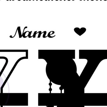 Intra απο ξύλο plywood 3mm-4mm πάχος - Ονειροπαγίδα Monogram Letter Y  Cut Δίασταση 20x20 cm INTRAFABR-71528270 - Image 2