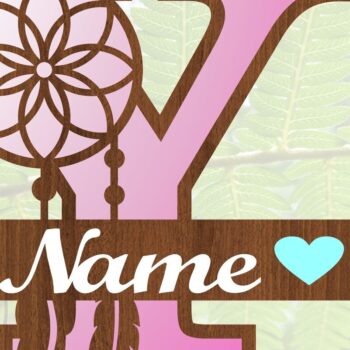 Intra απο ξύλο plywood 3mm-4mm πάχος - Ονειροπαγίδα Monogram Letter Y  Cut Δίασταση 20x20 cm INTRAFABR-71528270 - Image 3